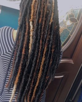 Textured Locs: Waist Length